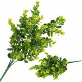 Sztuczne kwiaty Springos 5 gałązek bukszpan 34 cm do bukietu na wielkanoc 1 szt.