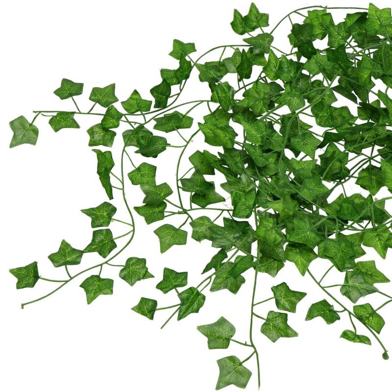 Sztuczny bluszcz Springos 6 pnączy girlanda z liści dekoracja na ścianę winorośl 208 cm 6 szt.