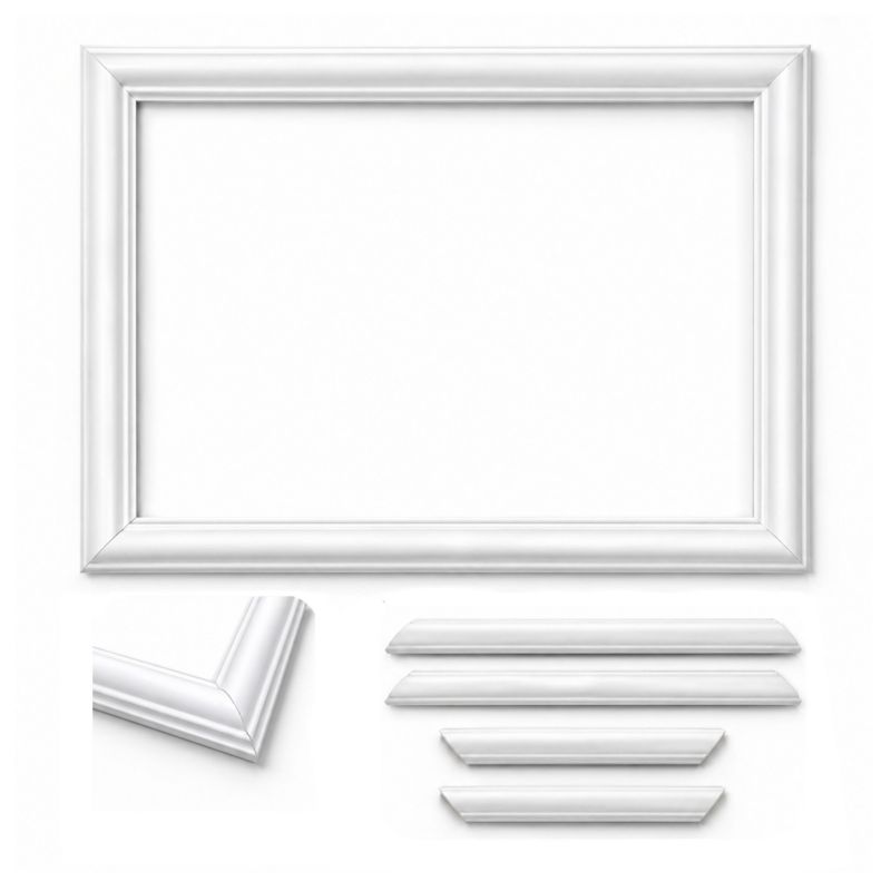 Sztukateria Ścienna Listwa VERDICO Biała Ramka Gotowa DP1 39x59 cm Zestaw 1 szt.