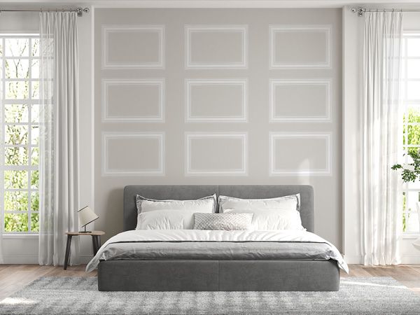 Sztukateria Ścienna Listwa VERDICO Biała Ramka Gotowa DP1 39x59 cm Zestaw 1 szt.