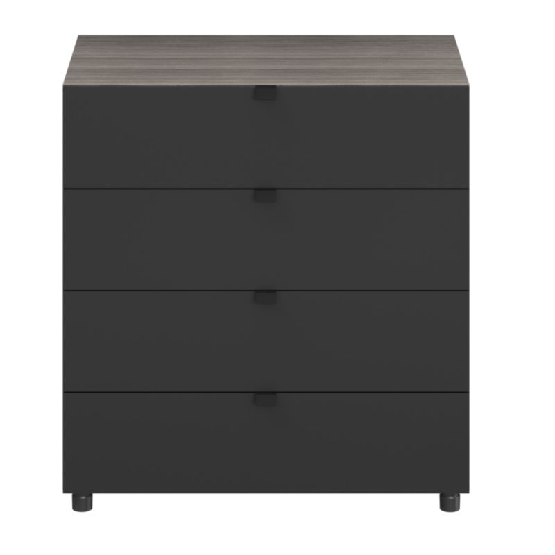 Szuflada zewnętrzna do korpusu 45 x 75 cm GoodHome Atomia czarny 2 szt.