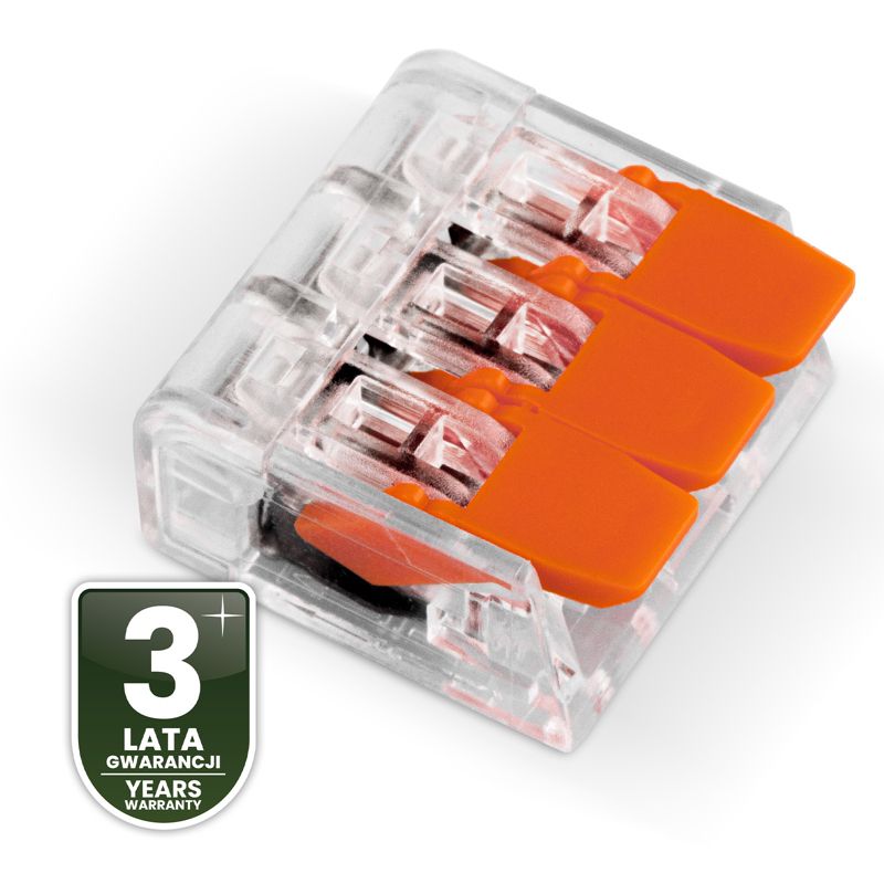 Szybkozłączka Elektryczna Lumiled na Drut 3x4mm 3 Torowa 32A 450V 10 szt.