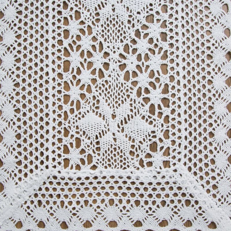Szydełkowy bieżnik MEGGY Eurofirany 32 x 180 cm biały ażurowy w stylu boho 1 szt.