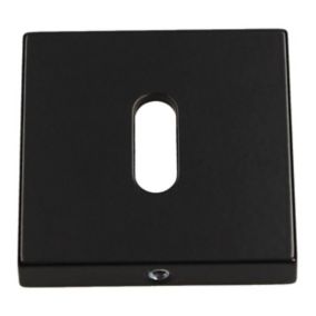 Szyld drzwiowy Gamet kwadratowy na klucz czarny matowy