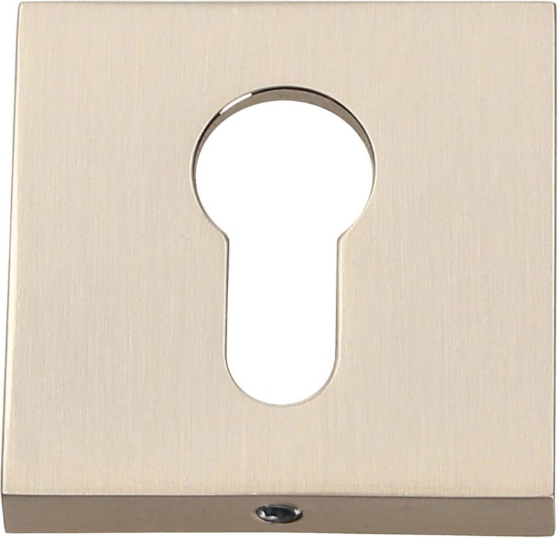 Szyld drzwiowy Gamet kwadratowy na wkładkę nikiel szczotkowany