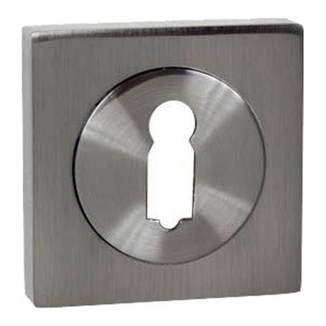 Szyld drzwiowy Quadro-QR kwadratowy na klucz chrom/satyna