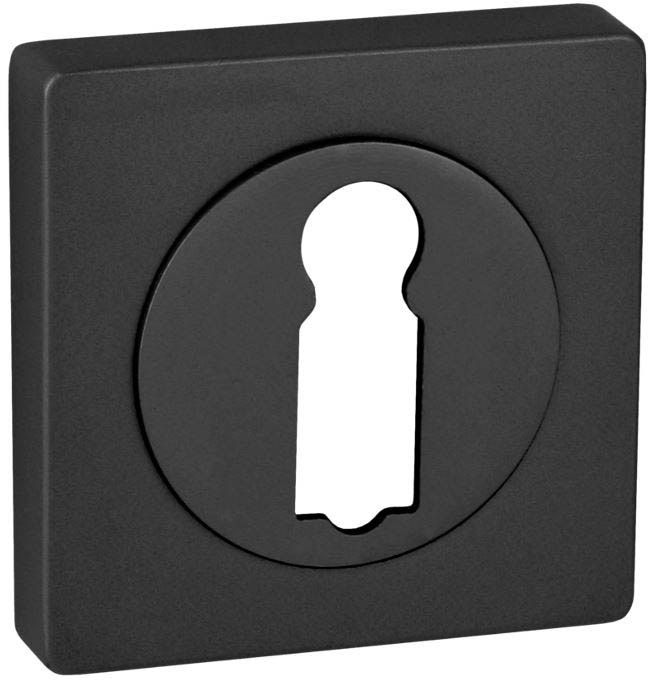 Szyld drzwiowy Quadro-QR kwadratowy na klucz czarny