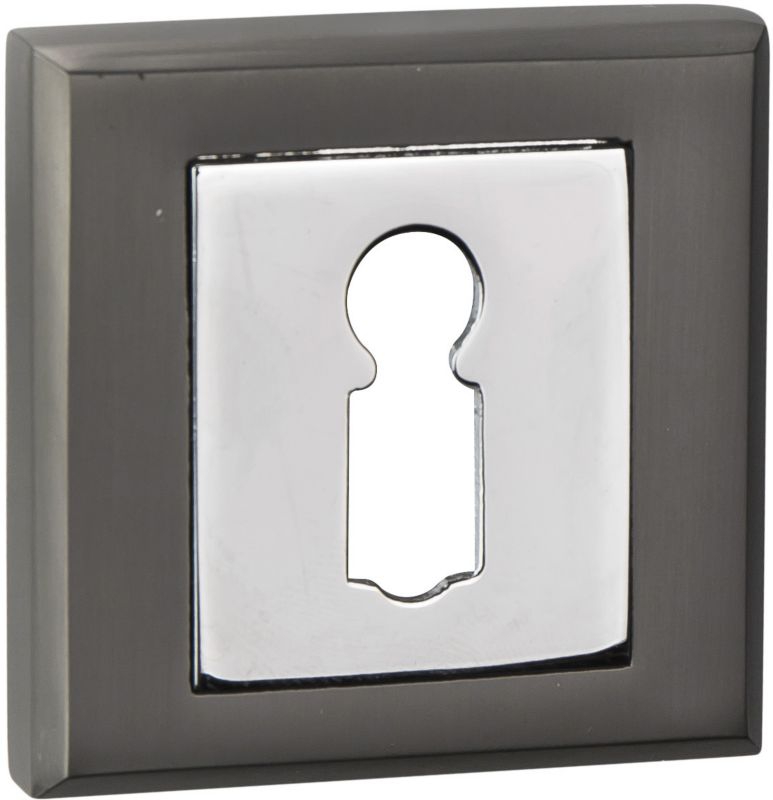Szyld drzwiowy Schaffner Clara na klucz black-mat / chrom