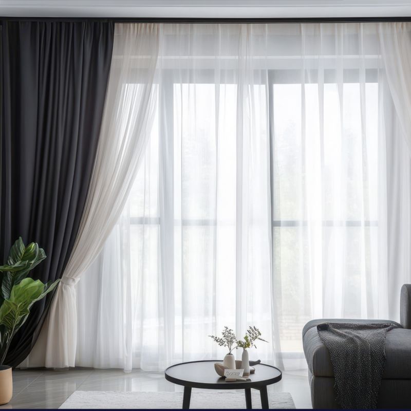 Szyna sufitowa 2-torowa GoodHome Thira czarna 200 cm