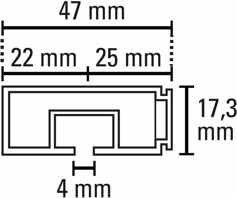 Szyna sufitowa GK1 1-torowa biała 300 cm