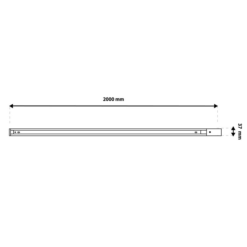 Szynoprzewód Lumiled Czarny Jednofazowy Aluminiowy Szyna do Reflektorów Szynowych 200cm 1 szt.