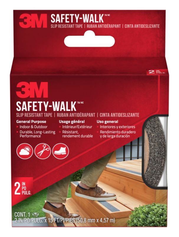 Taśma antypoślizgowa 3M™ Safety-Walk™, czarna, do wewnątrz i na zewnątrz, 50,8 mm x 4,57 m, 1 szt.