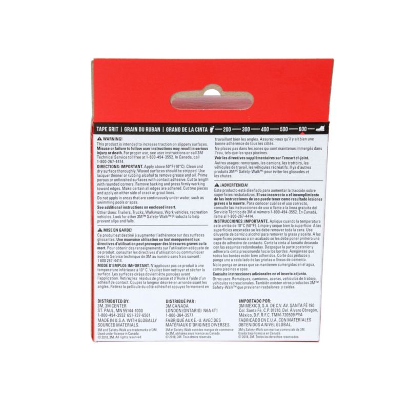 Taśma antypoślizgowa 3M™ Safety-Walk™, czarna, do wewnątrz i na zewnątrz, 50,8 mm x 4,57 m, 1 szt.
