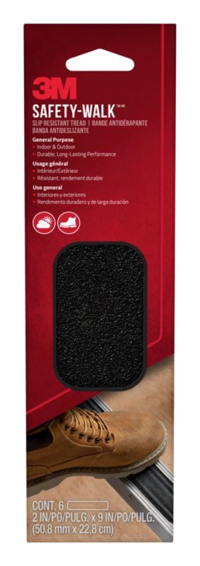 Taśma Antypoślizgowa 3M™ Safety-Walk™ do Wewnątrz i na Zewnątrz Czarna 50,8 x 228 mm, 6 szt/opakowanie