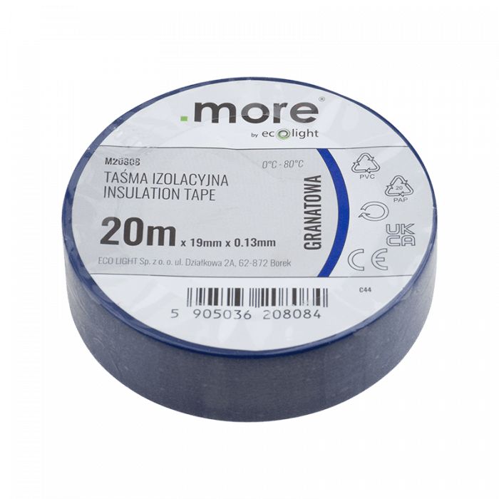 Taśma Izolacyjna Eco-Light 19Mmx0,13Mm Granatowa 20M M20808 1Szt