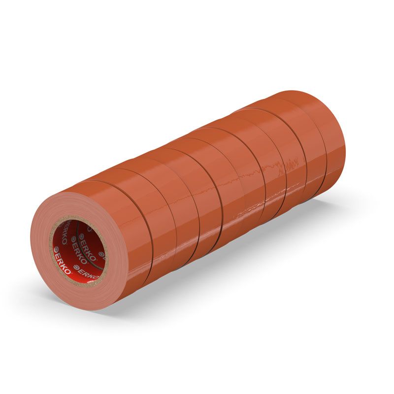 Taśma izolacyjna ERKO 15 mm x 10 m brązowa 10 szt.