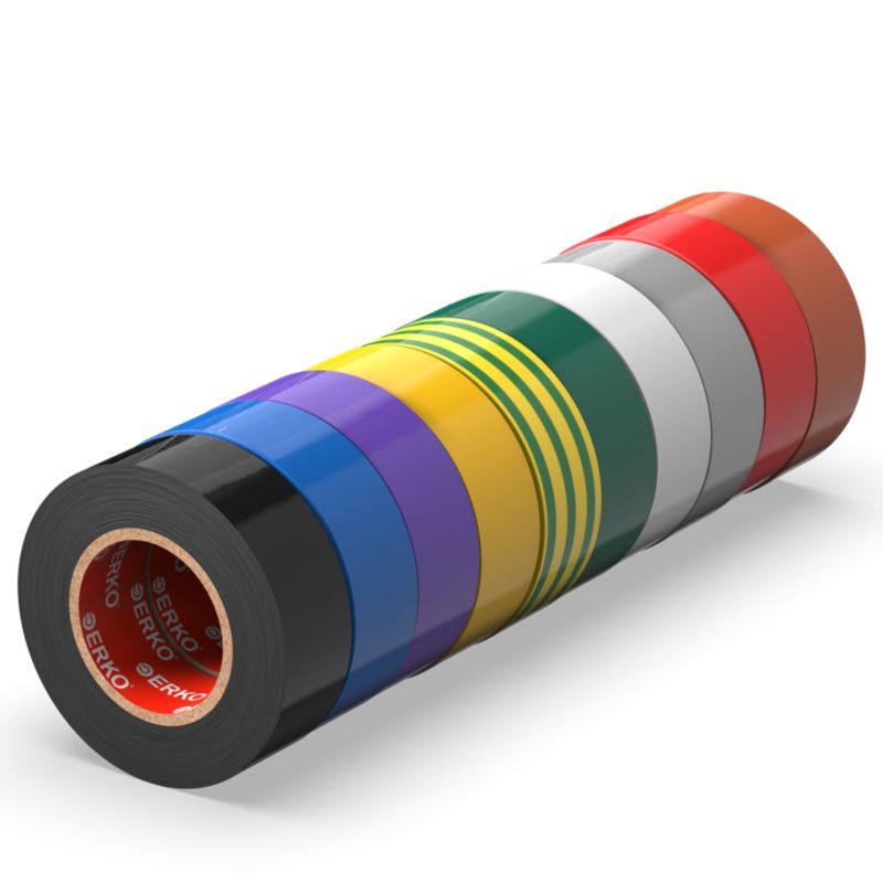 Taśma izolacyjna ERKO 15 mm x 10 m multi 10 szt.