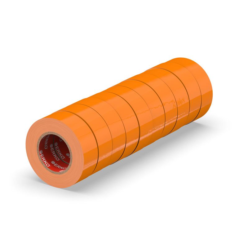 Taśma izolacyjna ERKO 15 mm x 10 m pomarańczowa 10 szt.
