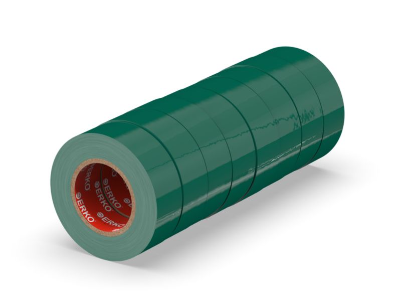 Taśma izolacyjna ERKO 19 mm x 20 m szara 8 szt.