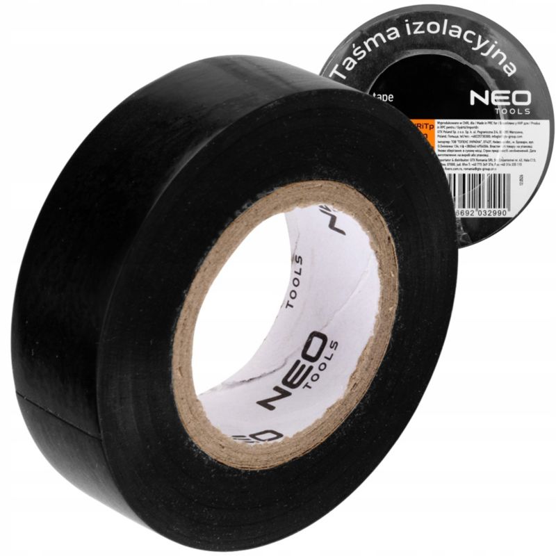 Taśma izolacyjna NEO TOOLS czarna 19 mm x 0,13 mm x 20 m 1 szt.