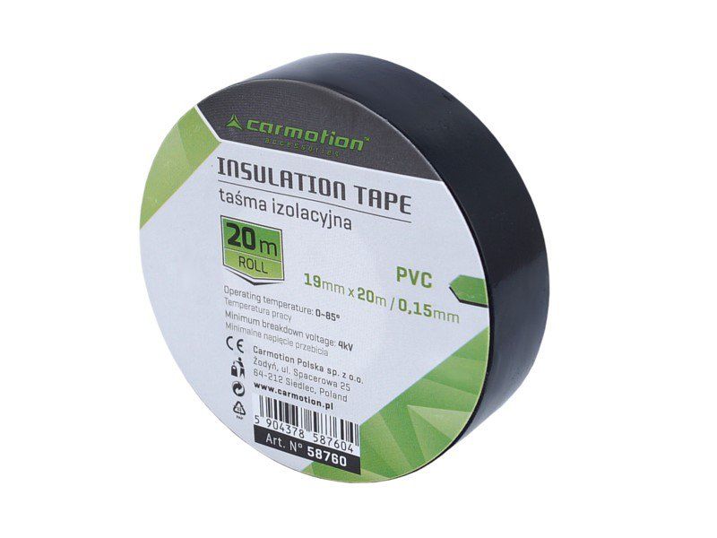 Taśma izolacyjna PVC 0,15 mm x 19 mm x 20 m, czarna, 1 szt.