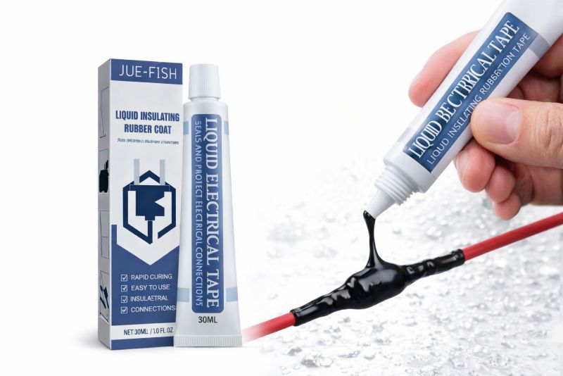 Taśma izolacyjna w płynie Jue-Fish, wodoodporna, Czarna- 50ml