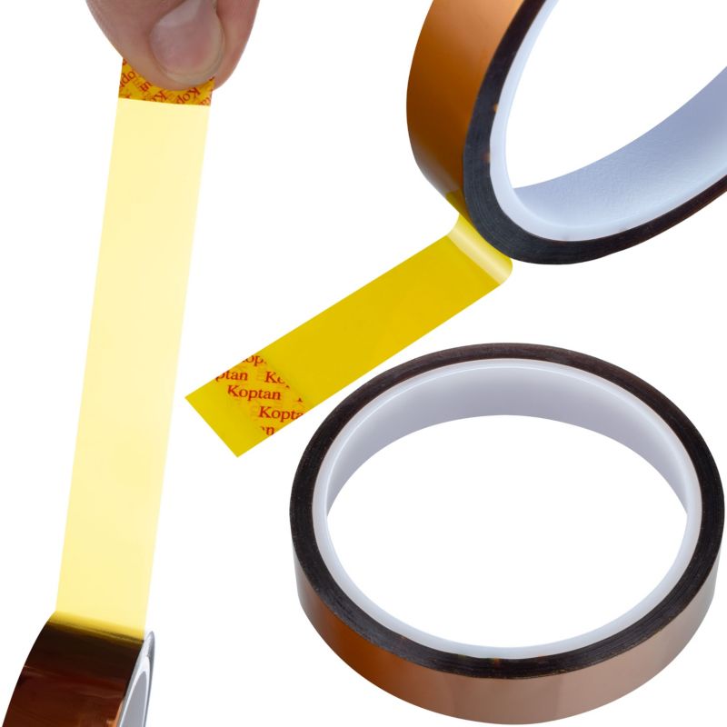 Taśma Kaptonowa 10mm 0, 05mm x 30m - Wysoka Odporność na Temperaturę do 240C, Silikonowy Klej, Ochrona Elektroniki, 1 szt.