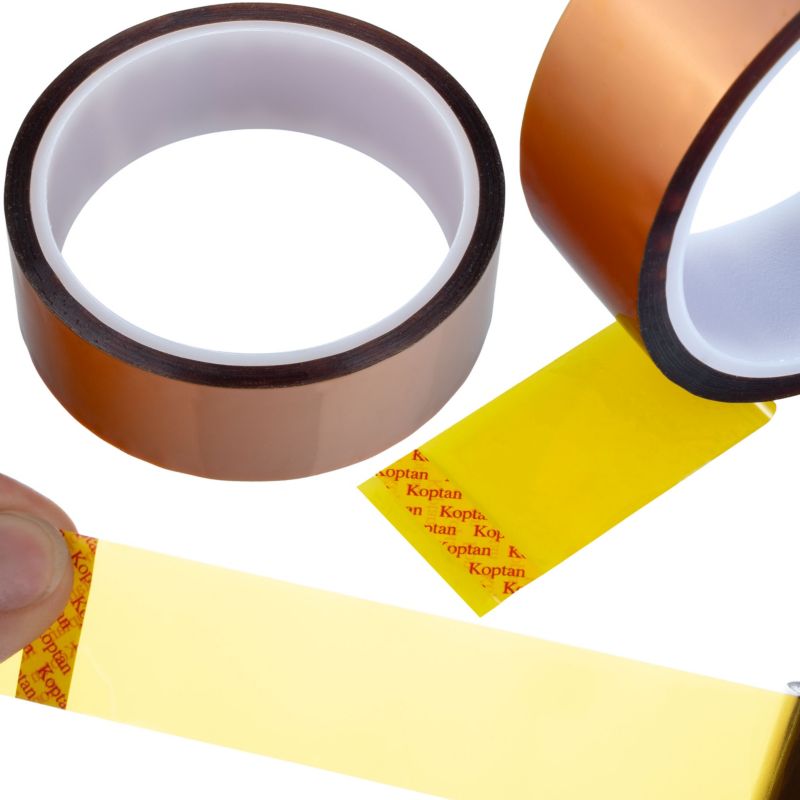 Taśma Kaptonowa 50mm 0, 05mm x 30m - Wysoka Odporność na Temperaturę do 240C, Silikonowy Klej, Ochrona Elektroniki, 1 szt.