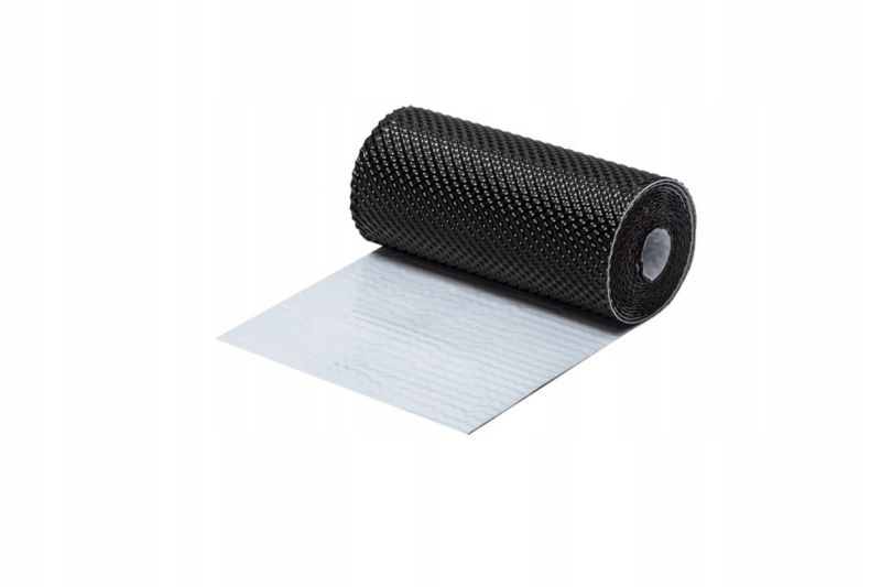 Taśma kominowa 4ROOF IZOMIN 3D 300mm 5m x 2rolki - 10mb czarny RAL9005 Super elastyczna, odporna 1kpl.