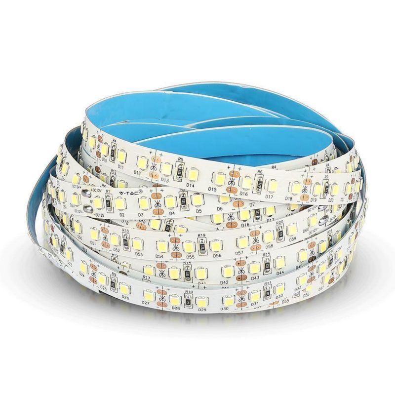 LED pásek SAMSUNG CHIP 2835 600LED 12V IP20 12W/m VT-5-120 6000K 1200lm V-TAC 1 ks.