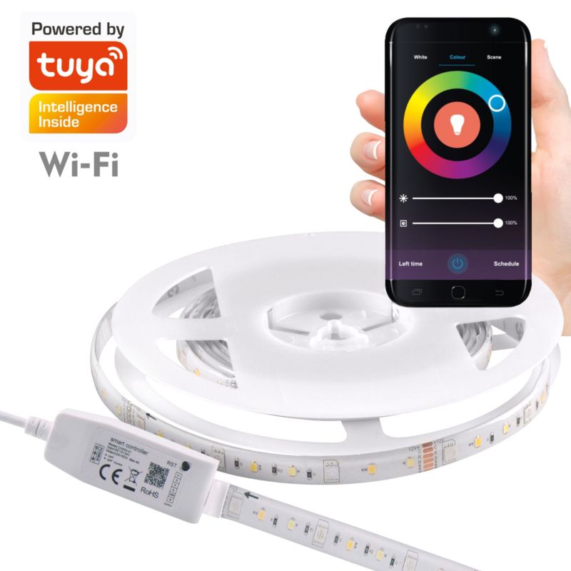 Taśma LED WiFi 2m 3000K + 6000K + RGB IP65 Tuya Polux 1 szt.
