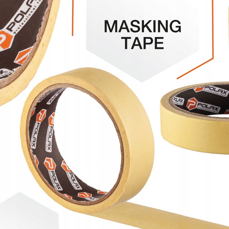 Taśma malarska Polax papierowa żółta 30 mm 20 m 1 szt.