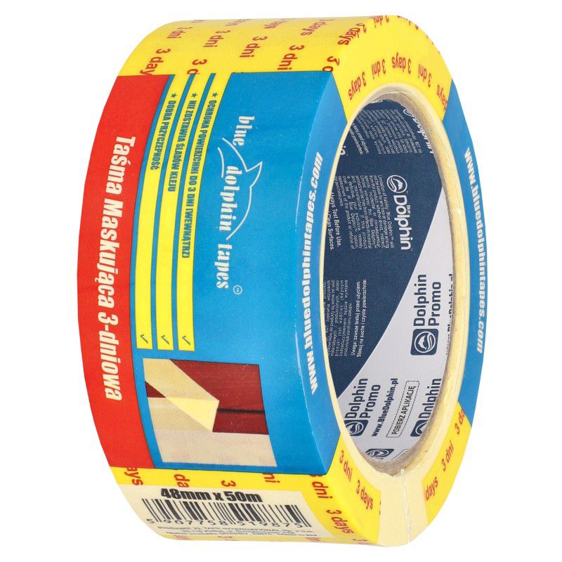 Taśma maskująca, Blue Dolphin, 3-dniowa, 48mm x 50m