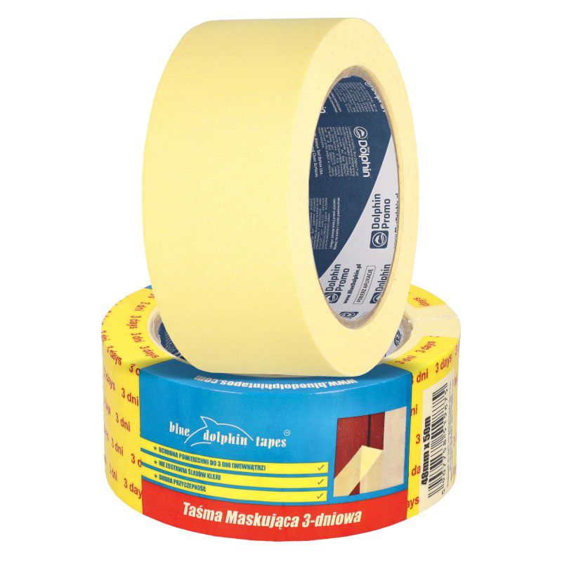 Taśma maskująca, Blue Dolphin, 3-dniowa, 48mm x 50m
