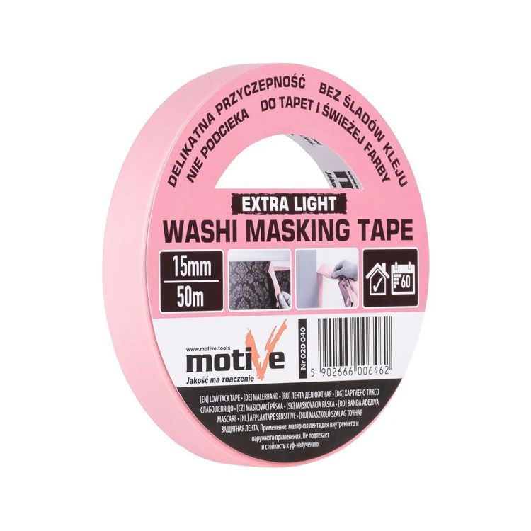 Taśma maskująca Motive washi 15mm/50m extra 1 szt.