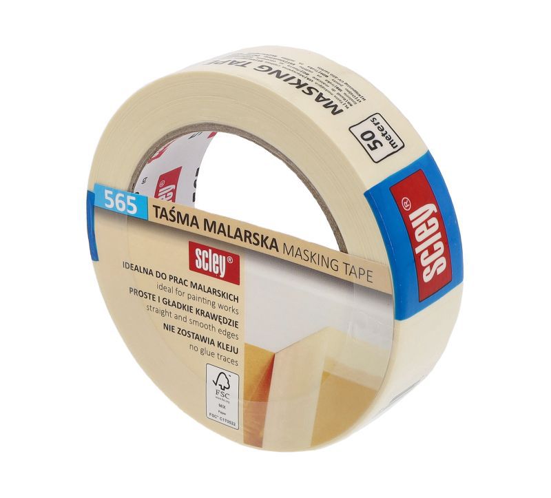 Taśma maskująca Scley 30mm x 50m seria 565 do odcinania kolorów 1 szt.