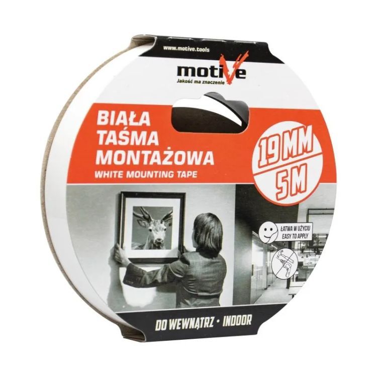 Taśma montażowa Motive biała 12mm/5m 1 szt.
