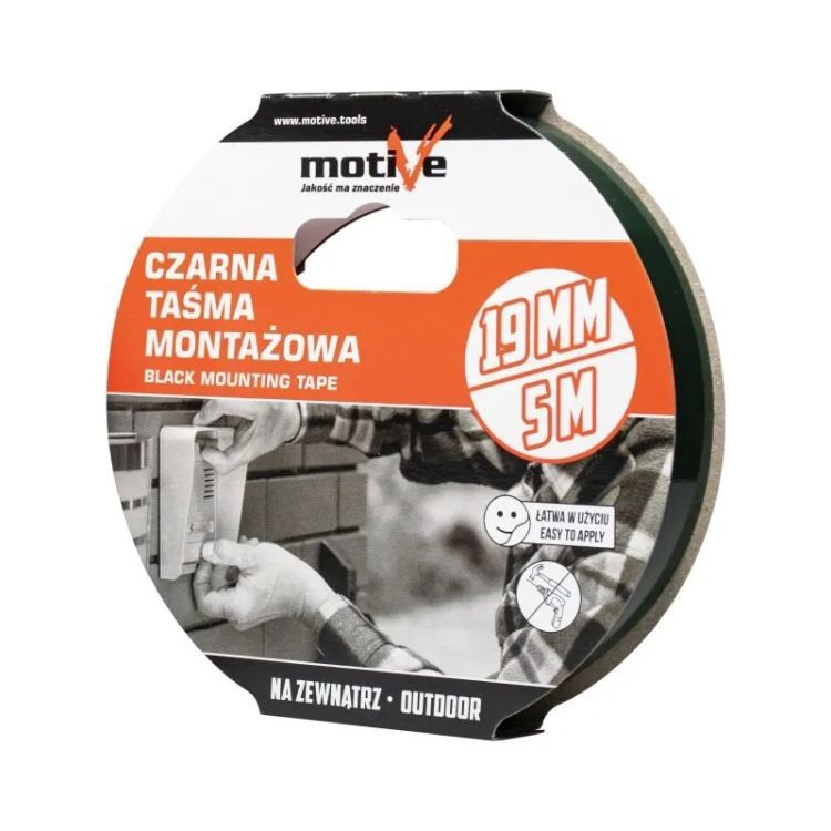 Taśma montażowa Motive czarna 12mm/5m 1 szt.