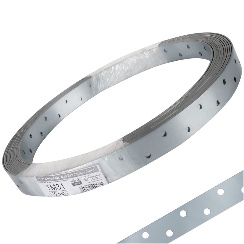 Taśma montażowa stalowa Techniki zamocowań TM31 25x1,5mm x10m 1szt