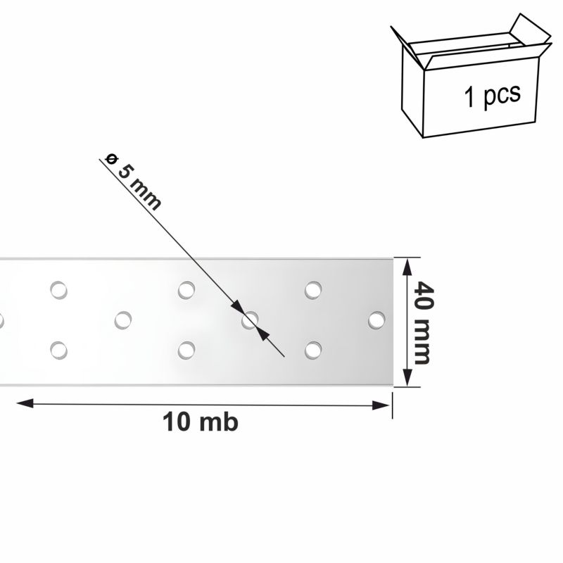 Taśma montażowa stalowa Techniki zamocowań TM51 40x2mm x10m 1szt