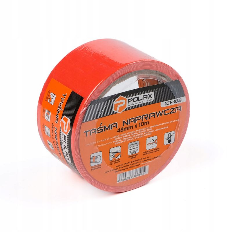 Taśma naprawcza Polax DUCT TAPE pomarańczowa 48mm x 10m 1szt.