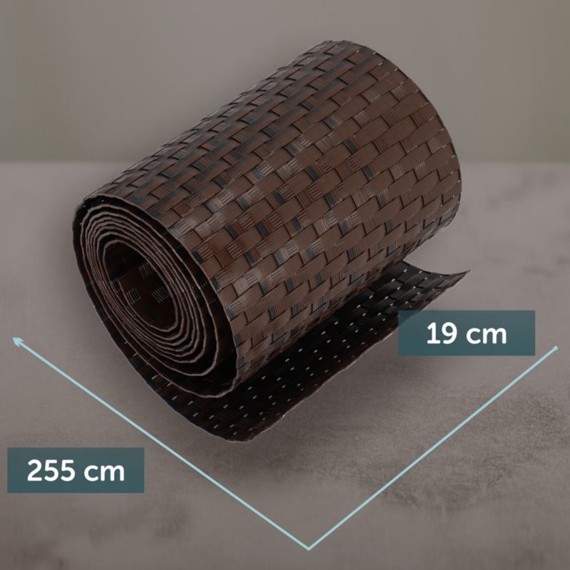 Taśma Ogrodzeniowa KADAX Brązowa Do Paneli Ogrodzeniowych 19cm 2,55m Osłona Płot 1szt.
