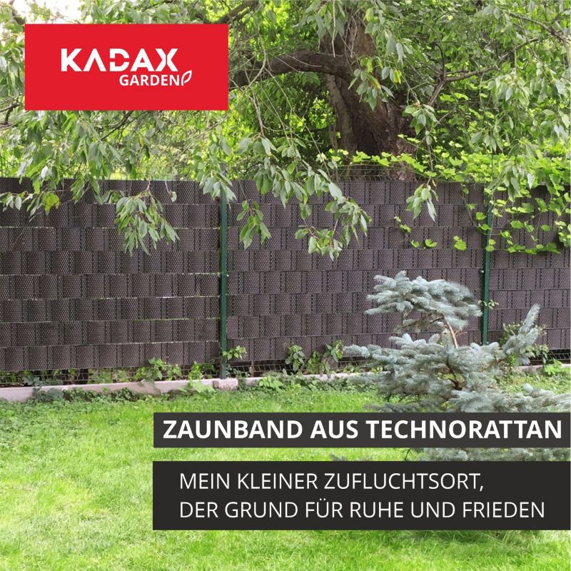 Taśma Ogrodzeniowa KADAX Brązowa Do Paneli Ogrodzeniowych 19cm 2,55m Osłona Płot 1szt.
