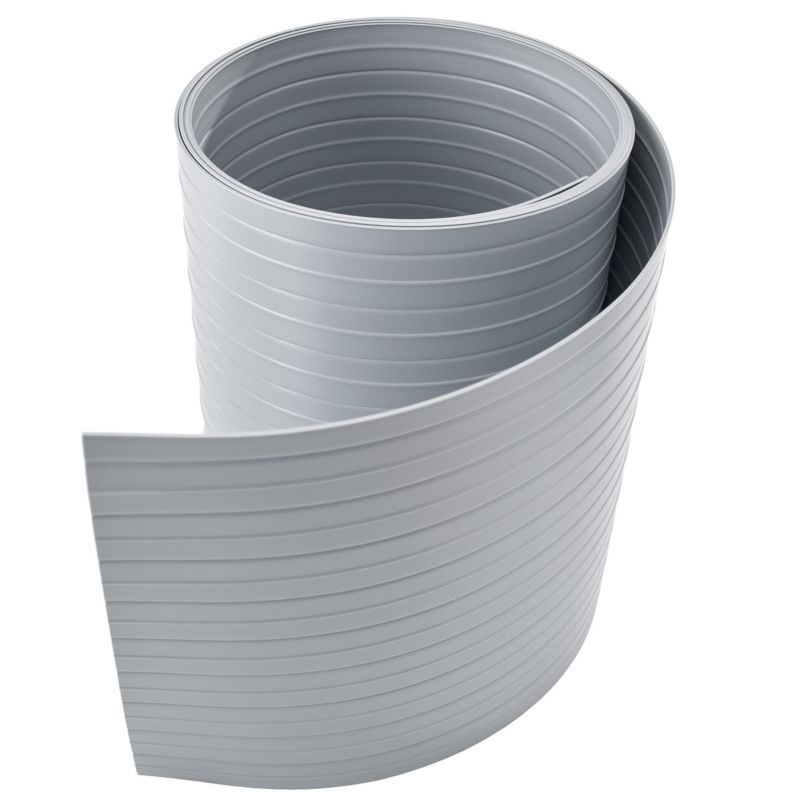 Taśma ogrodzeniowa PCV 19cm, listwa do ogrodzeń panelowych premium, 900 g/m2, RAL 7040, szary, 2.52m