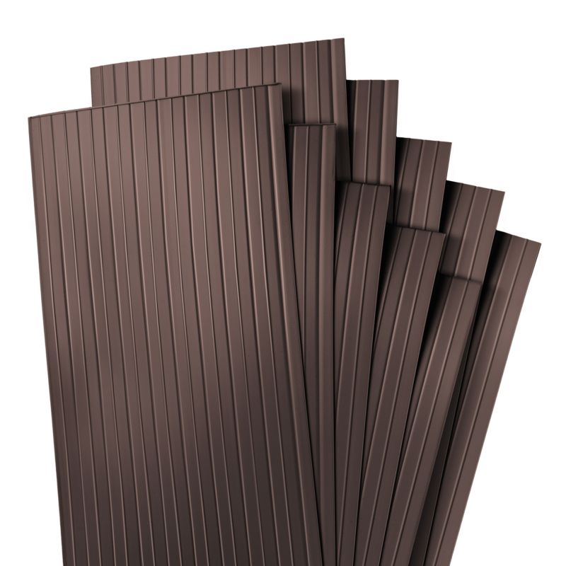 Taśma ogrodzeniowa PCV 19cm, listwa do ogrodzeń panelowych premium, 900 g/m2, RAL 8017, brąz, 2.52m