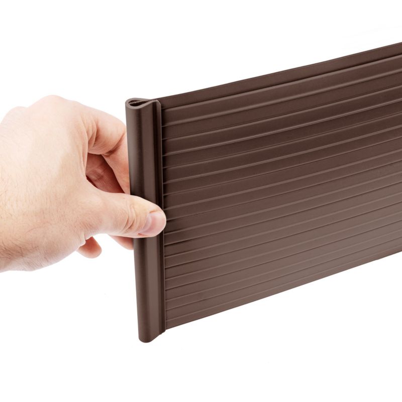 Taśma ogrodzeniowa PCV 19cm, listwa do ogrodzeń panelowych premium, 900 g/m2, RAL 8017, brąz, 2.52m