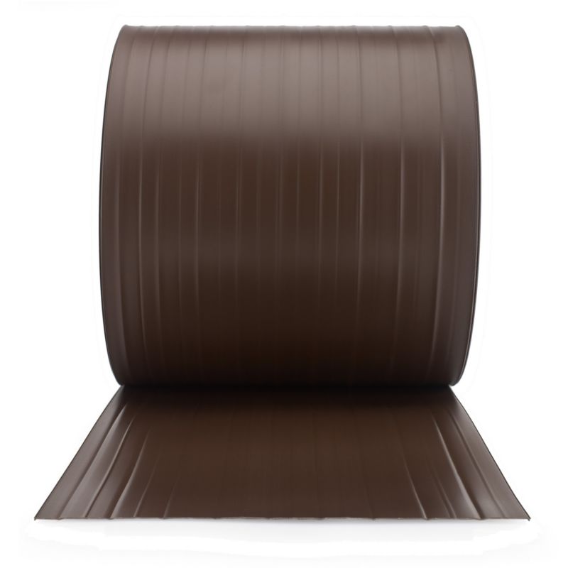 Taśma ogrodzeniowa PCV 19cm, listwa do ogrodzeń panelowych premium, 900 g/m2, RAL 8017, brąz, 26m