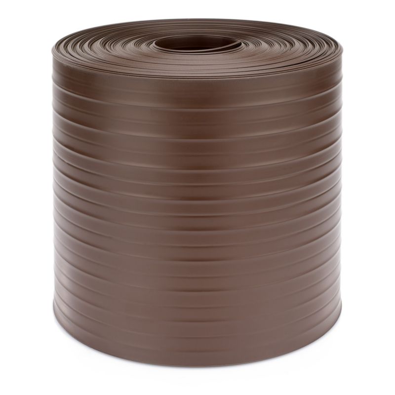 Taśma ogrodzeniowa PCV 19cm, listwa do ogrodzeń panelowych premium, 900 g/m2, RAL 8017, brąz, 26m