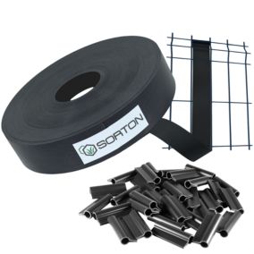 Taśma Ogrodzeniowa SORTON 4,6 cm x 70m RAL7016 antracyt 100 klipsów 1 szt.