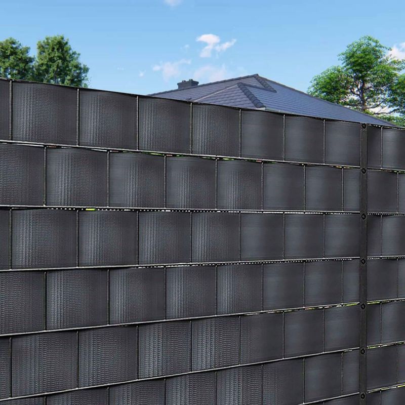 Taśma ogrodzeniowa Springos PVC 35m x 4,75cm 450 g/m2 z klipsami mocującymi 20 szt. antracyt 1 kpl.
